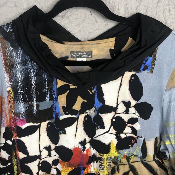 Simply Art By Dolcezza Dress Womens Extra Large Abstract Modern Art to Wear - Picture 4 of 16